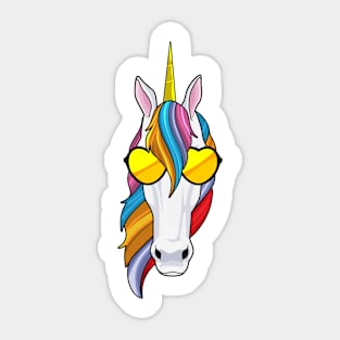 Unicorn with Sunglasses Sticker